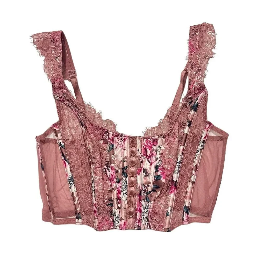 Victoria’s Secret Floral Lace Bustier – Size L